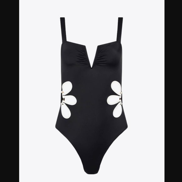 🌟NEW, CHIC*- Contrast Trim Cutout Notched  One-Piece Swimsuit | OFFERS WELCOME! - Picture 3 of 4